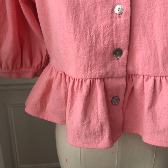 NWT The Good Jane Kaia Bubble Gum Crop Peplum S - Picture 4 of 10